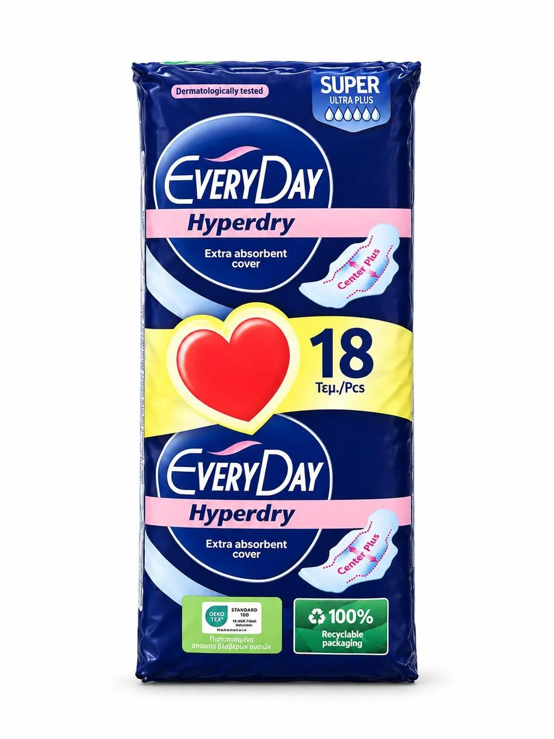 Дамски превръзки ЕвриДей HYPERDRY Super 18 бр.