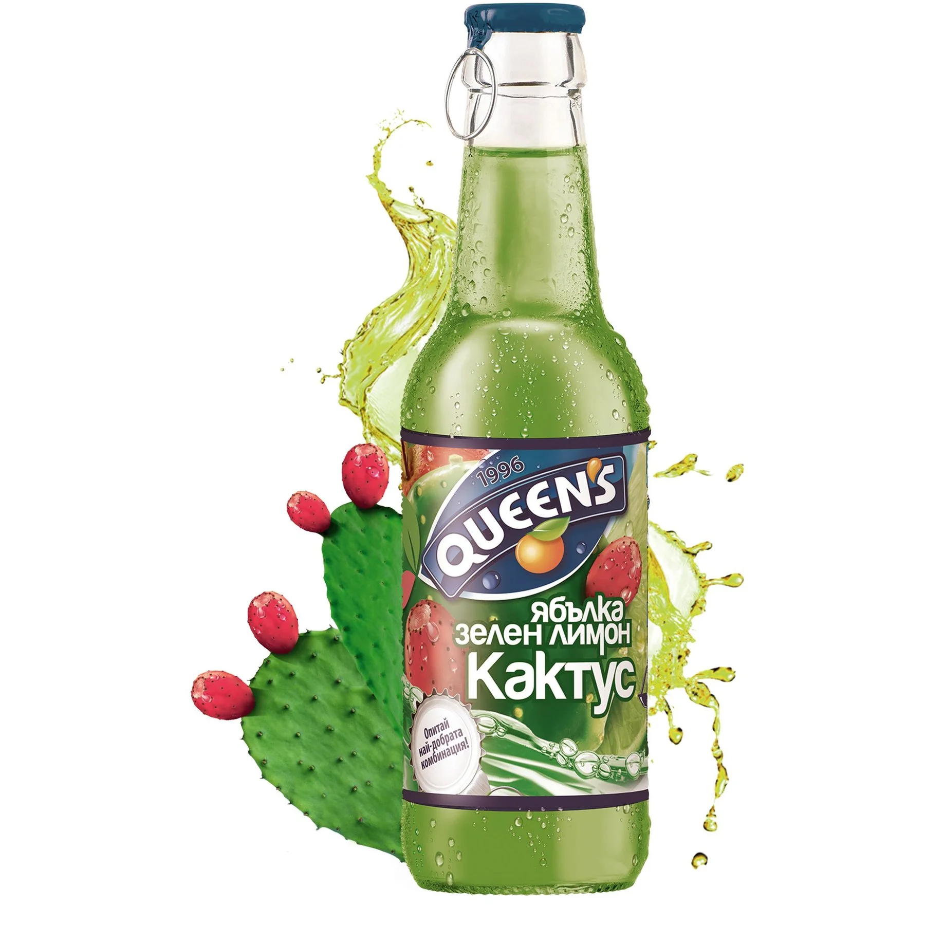 Куинс напитка кактус и лимон 0,250 бутилка