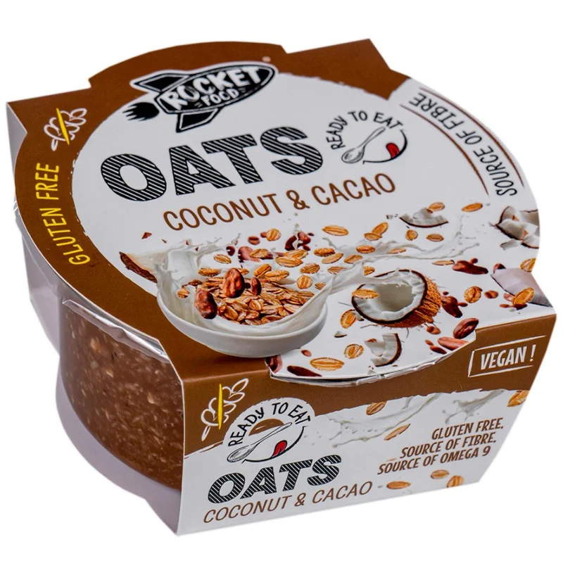 Безглутенова овесена закуска с кокос и какао 0,180 Rocket Food