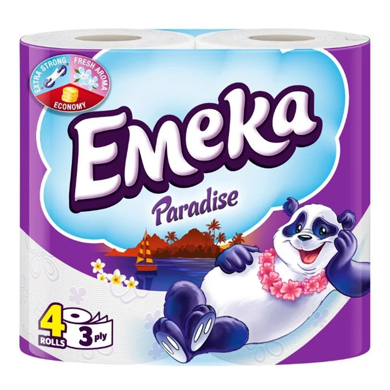 Тоалетна хартия Емека 3 пл. 4 бр. Paradise