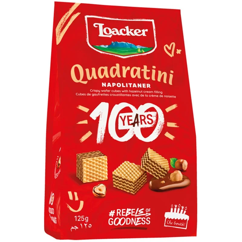 Вафли Лоакер Quadratini 0,125 Лешников крем