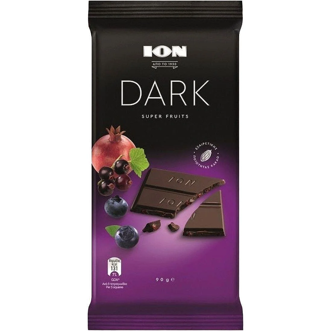 Шоколад ION с парченца плодове 0,090 Dark