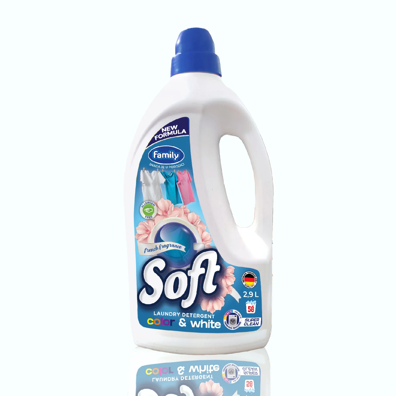 Течен перилен препарат Soft Color & White 2,9 л. Family
