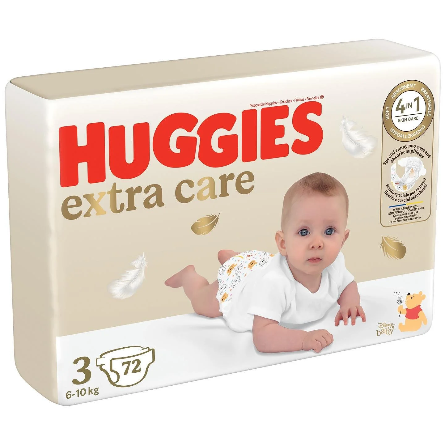 Пелени HUGGIES Екстра Кеър 3  6-10 кг. 72бр.