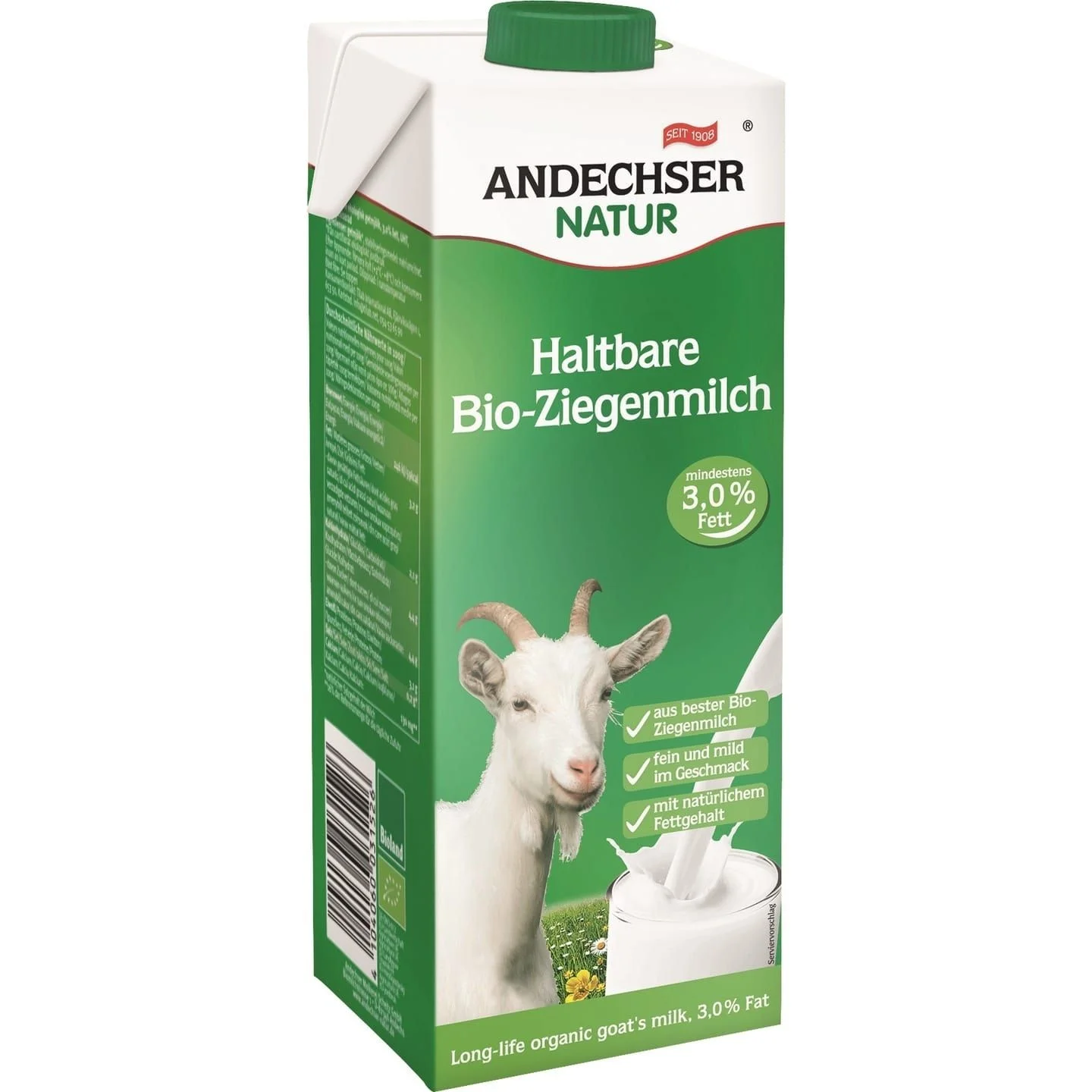БИО Прясно мляко Andechser козе 3 % 1л.