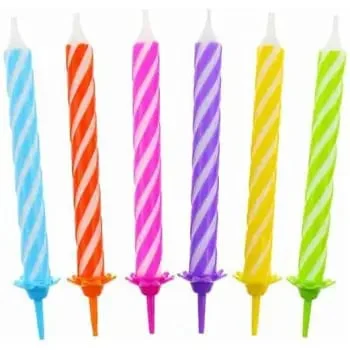 Свещи за рожден ден Happy Birthday 12 бр. спирали