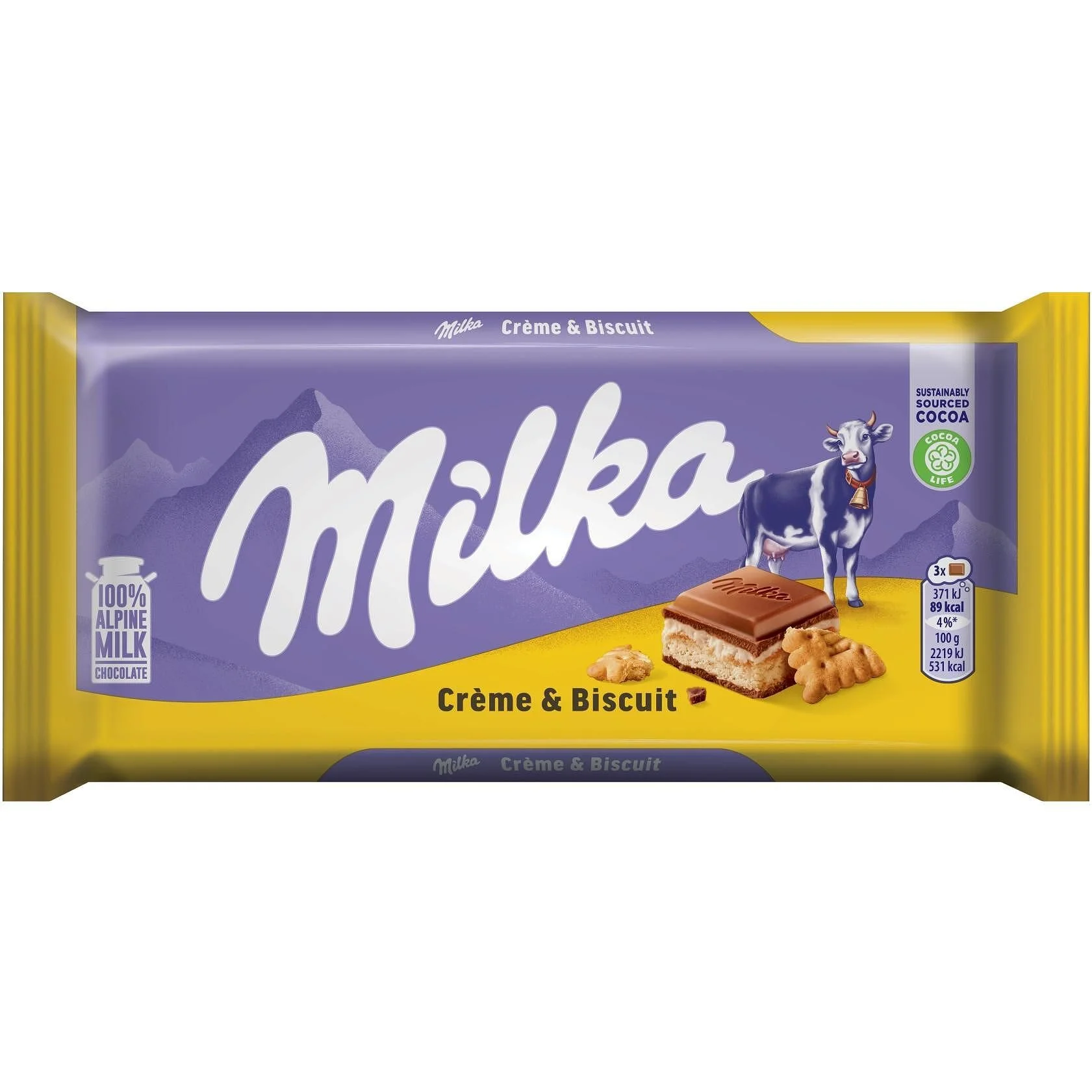 Шоколад Милка Крем бисквити 0,100