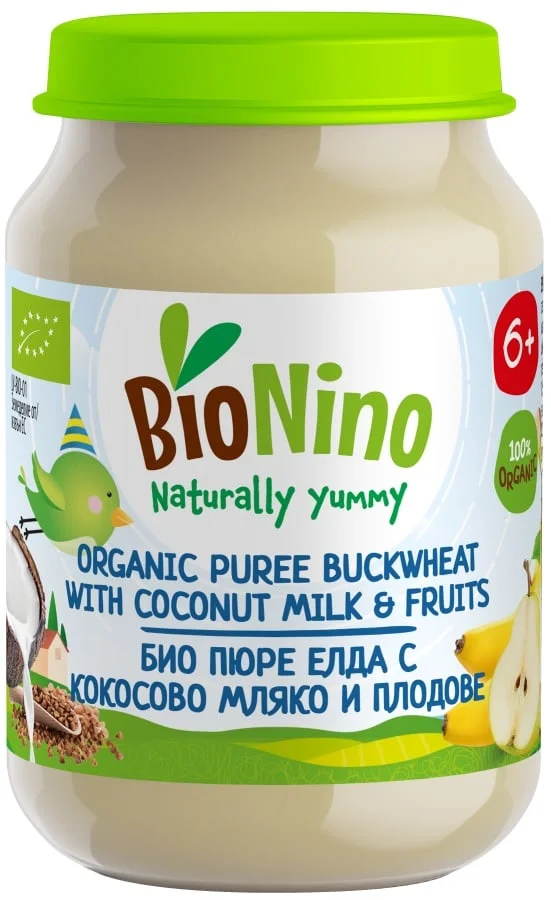 БИО пюре елда кокосово мляко и плодове 6+ 0,190 BioNino