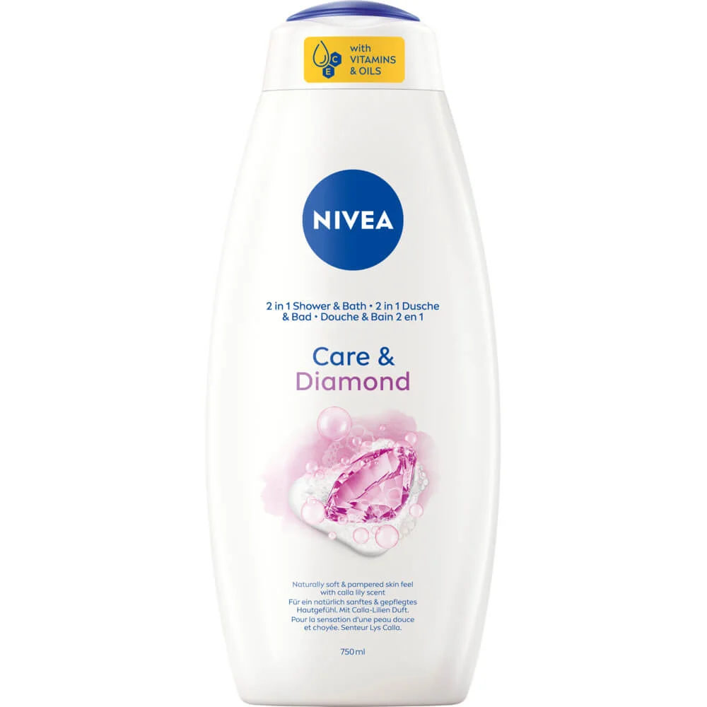 Нивеа душ гел 2 в 1 0,750 Care & Diamond
