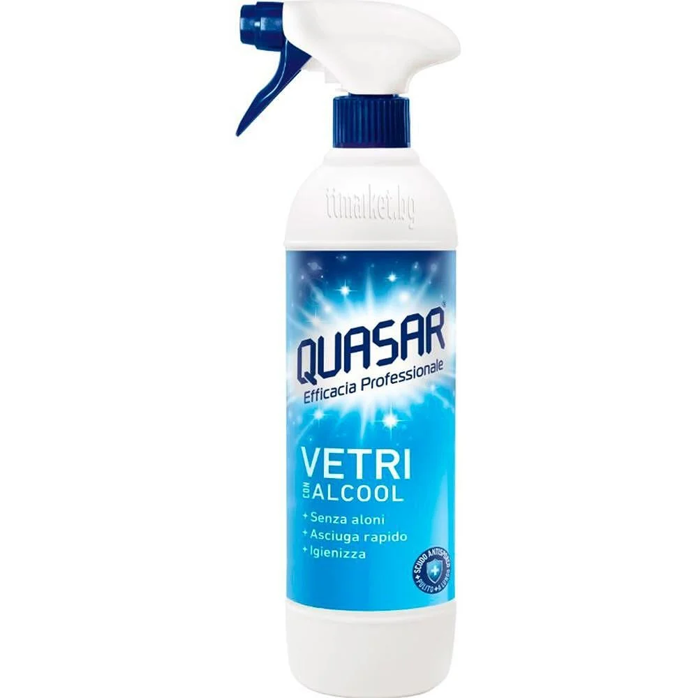 Почистващ спрей за стъкла с алкохол 0.580 Quasar Vetri