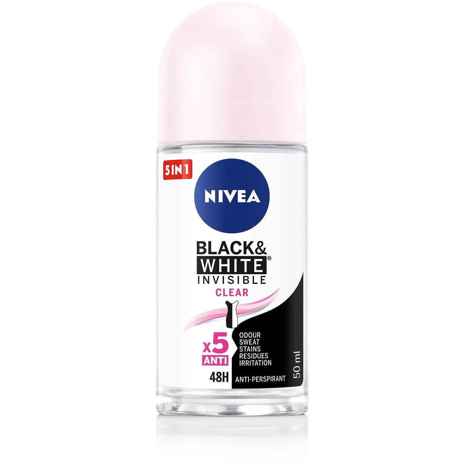 Нивеа део рол он 0,050 Clear Black & White Invisible