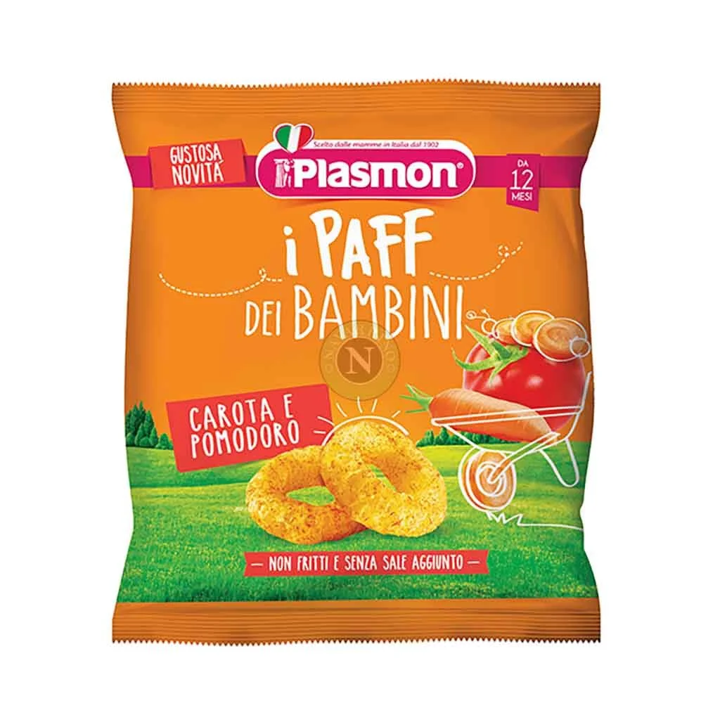 Plasmon Paff Хрупанки с домати и морков 12+ 0,015