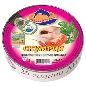 Скумрия в подлютен доматен сос 0,160 Диавена