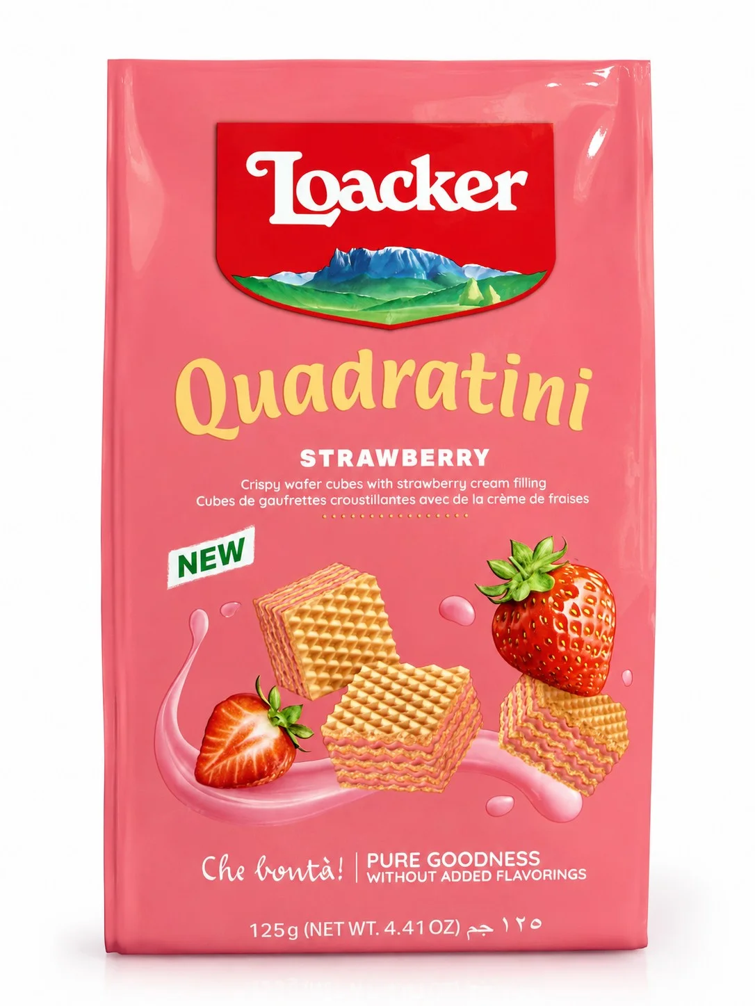 Вафли Лоакер Quadratini ягода 0.125