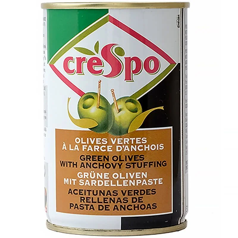 Зелени маслини с аншоа 0,300 Crespo Метална кутия