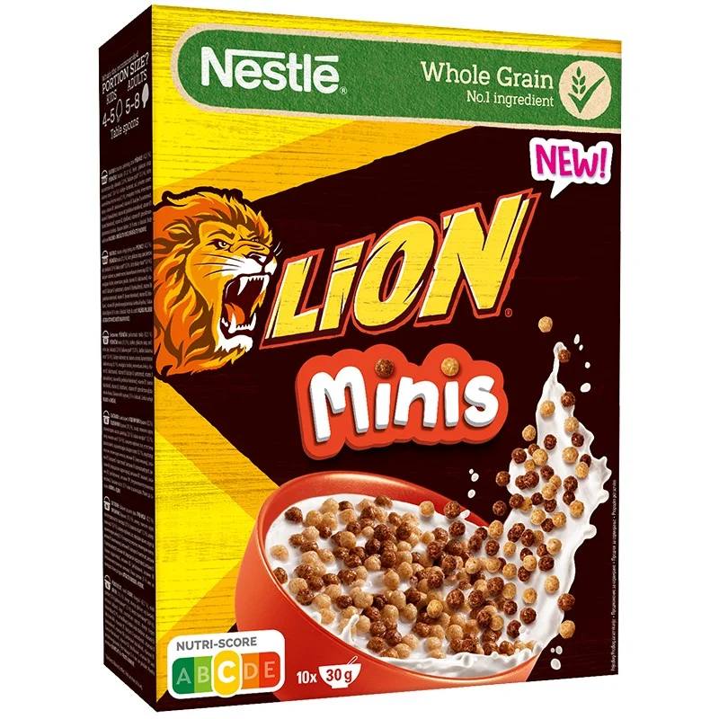 Нестле зърнена закуска Lion Minis 0,300