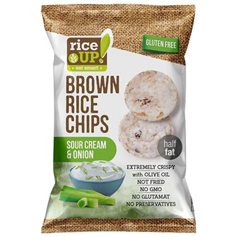 RiceUP Оризов чипс сметана и лук 0,060