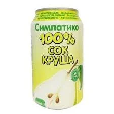 Натурален сок круша 100 % 0,330 кен Simpatico