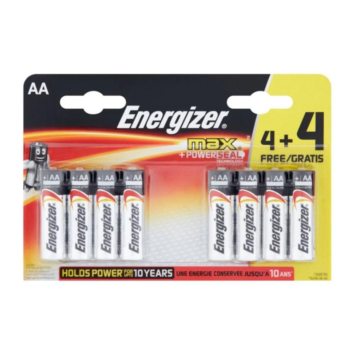 Алкална батерия Energizer max. AA 1.5V 4+4 бр.