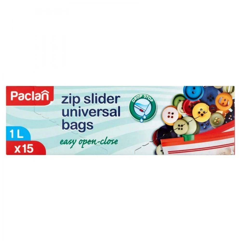 Paclan Пликове с Цип затваряне 1 л. 15 бр.