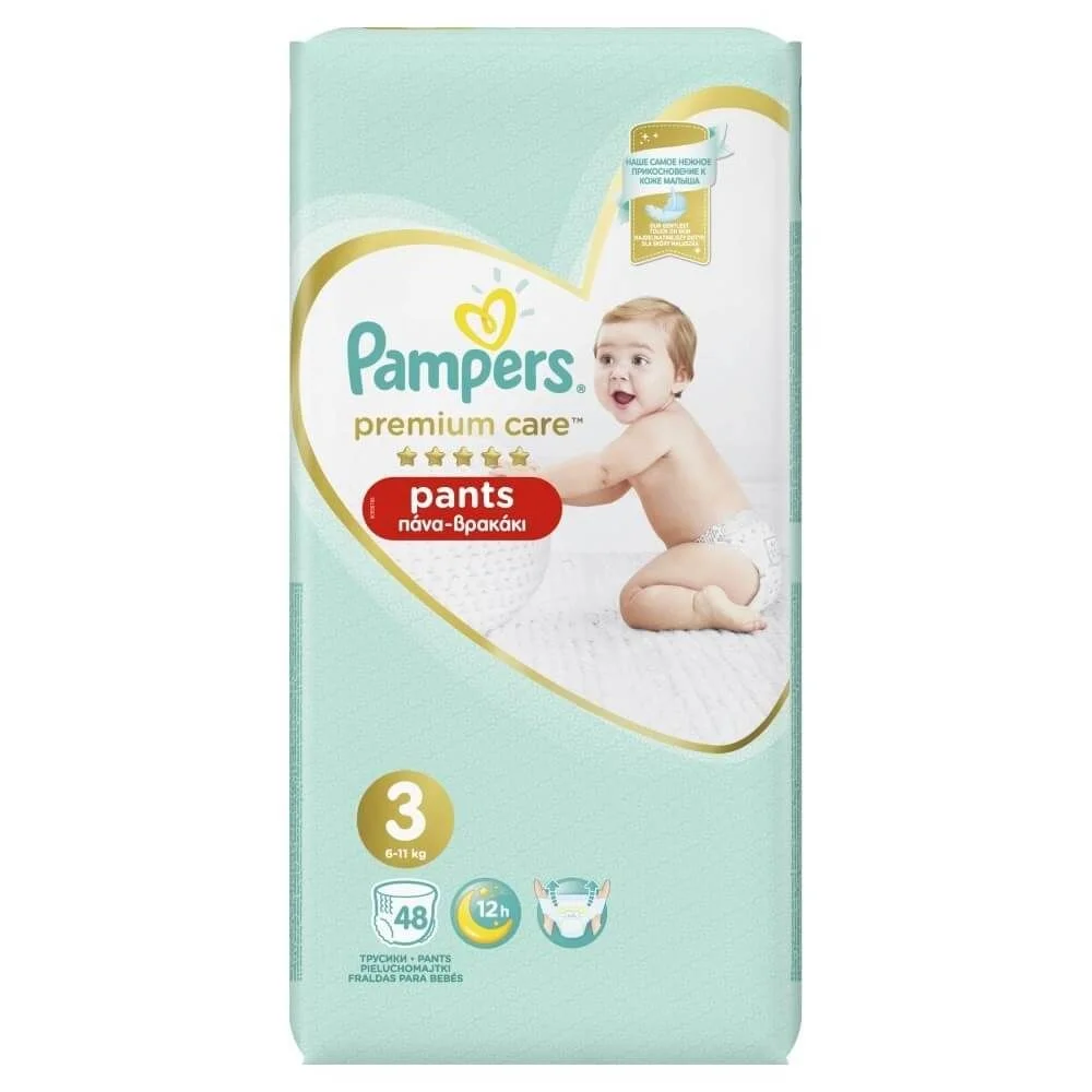 Пелени Памперс гащи Premium Care  VP 6-11 кг. 48 бр.