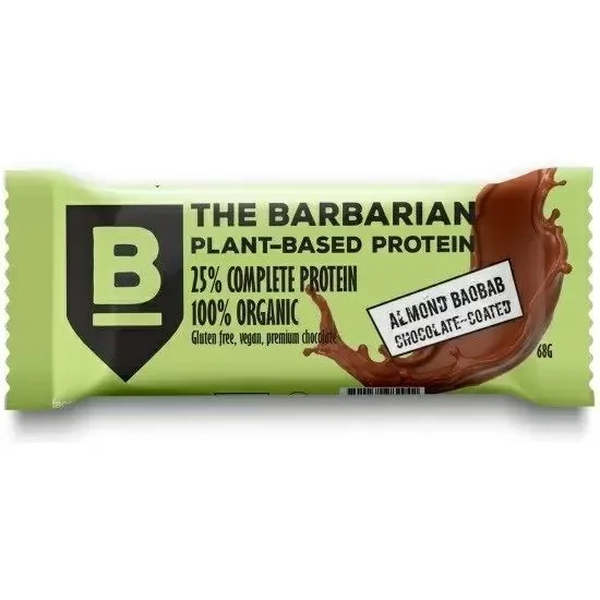 БИО Шоколадов протеинов бар с бадеми и баобаб 0,068 The Barbarian