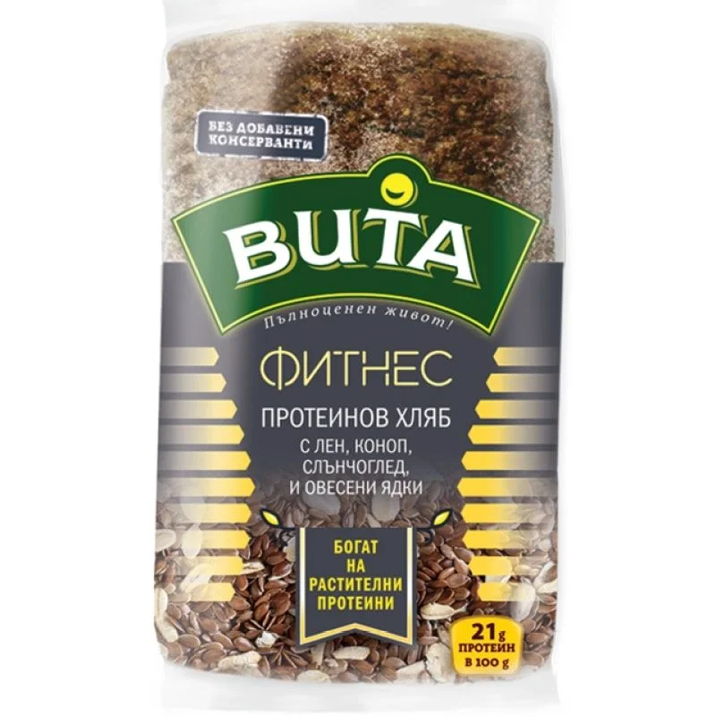 Вита Фитнес протеинов хляб с лен,коноп,слънчоглед и овесени ядки 0,400