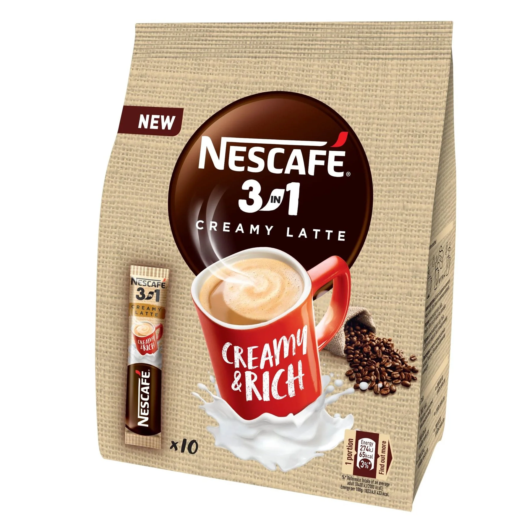 Nescafe Класик 3 в 1 0,150 Creamy Latte пакет 10 бр.