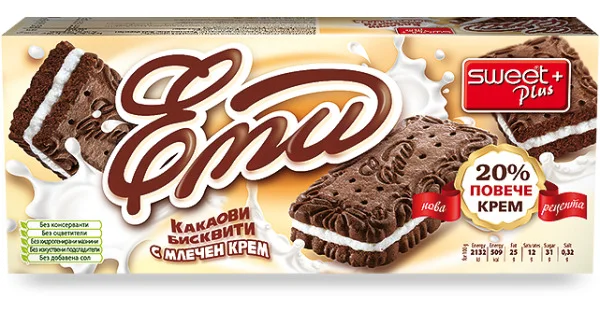 Бисквити Еми мляко 0,160 Суит плюс