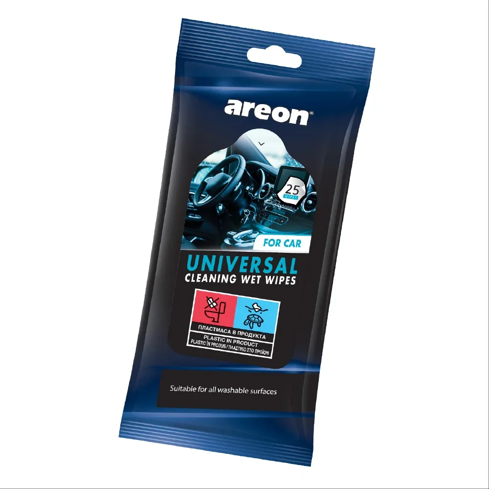 Мокри кърпи за кола Универсални 25 бр. AREON
