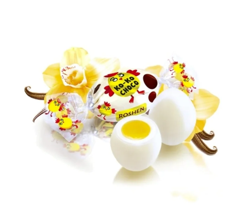 Шоколадови Бонбони Ko-Ko Choco бял 1 кг.Roshen