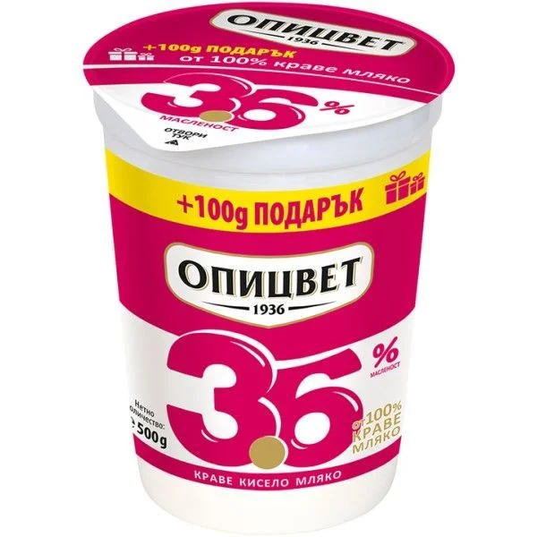 Кисело мляко Опицвет 3,6 % 0,400