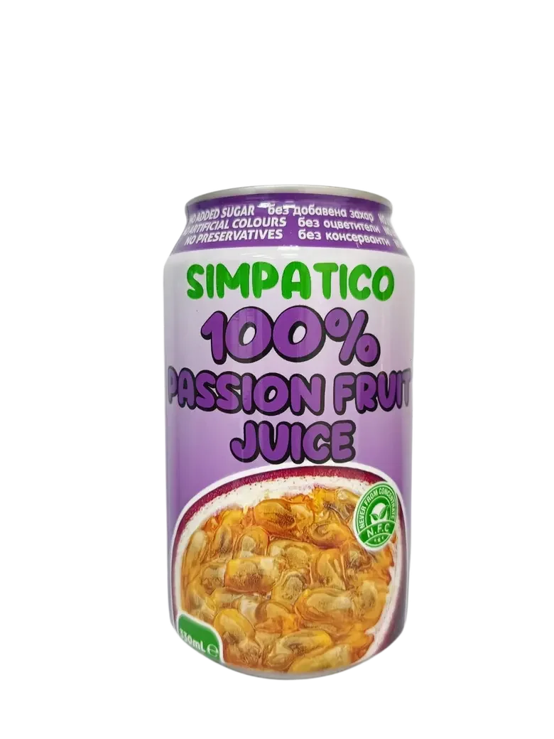 Натурален сок маракуя 100 % 0,330 кен Simpatico