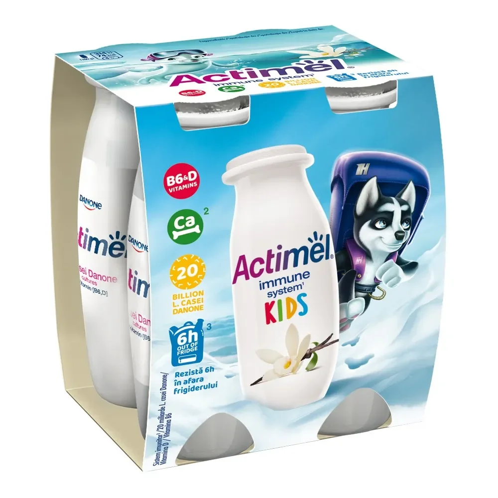 Млечна напитка с вкус на ванилия 4 x 0,100 ActiKids