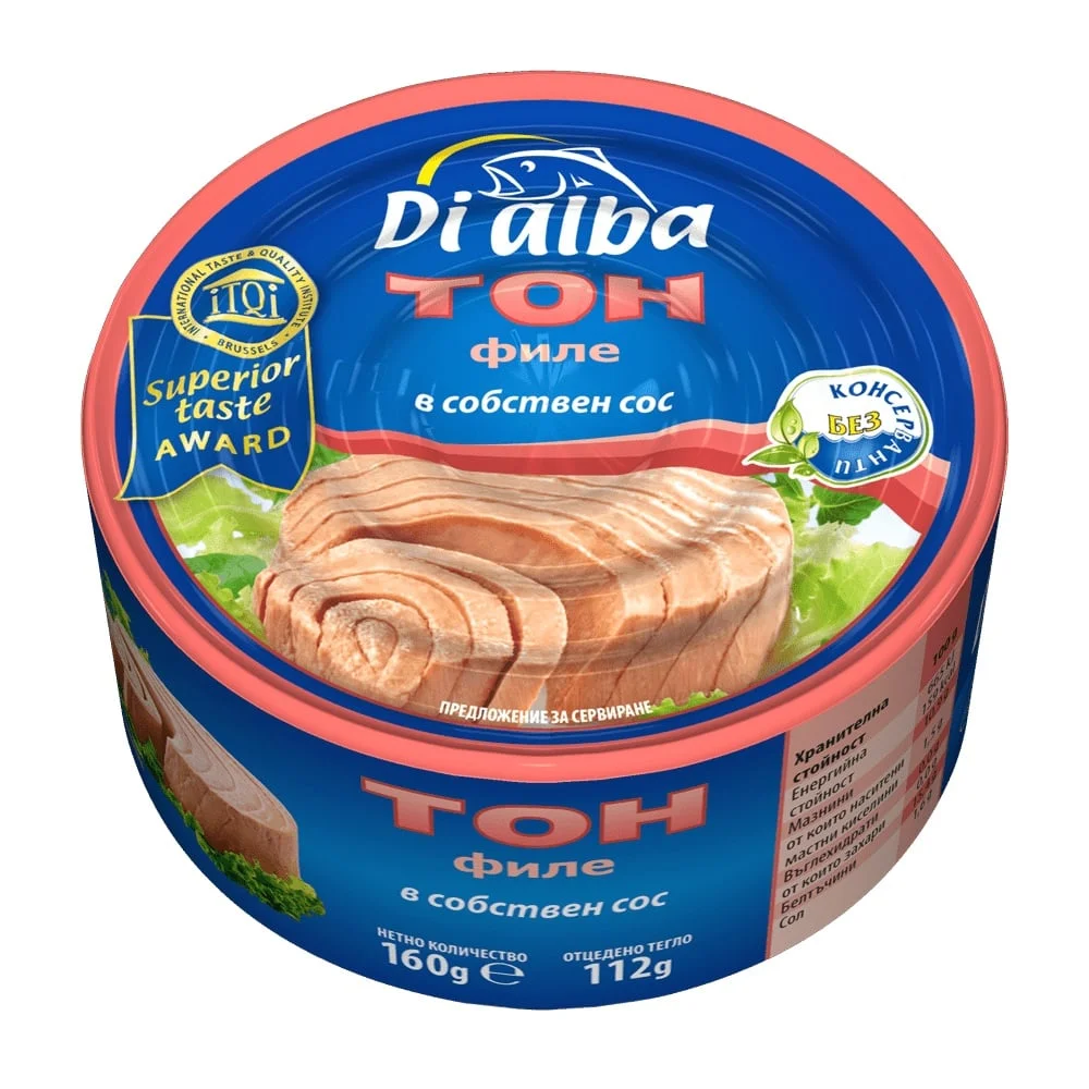 Риба тон парчета в собствен сос 0.160 DI ALBA