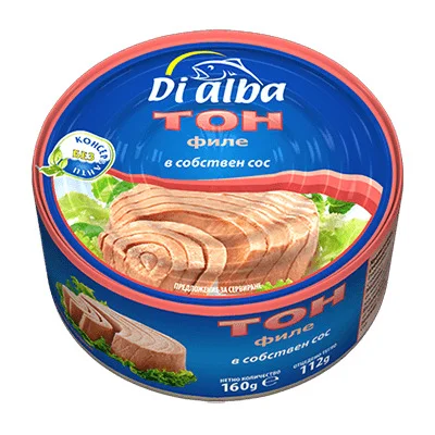 Риба тон филе в собствен сос 0,160 Диалба