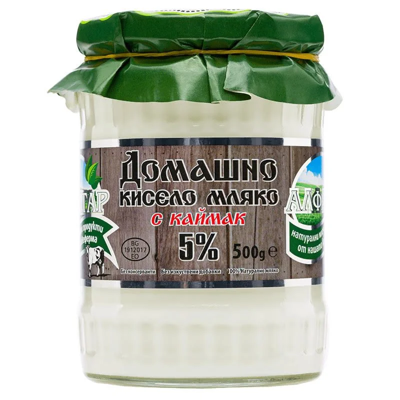 Кисело мляко домашно Алфатар 5 % 0,500