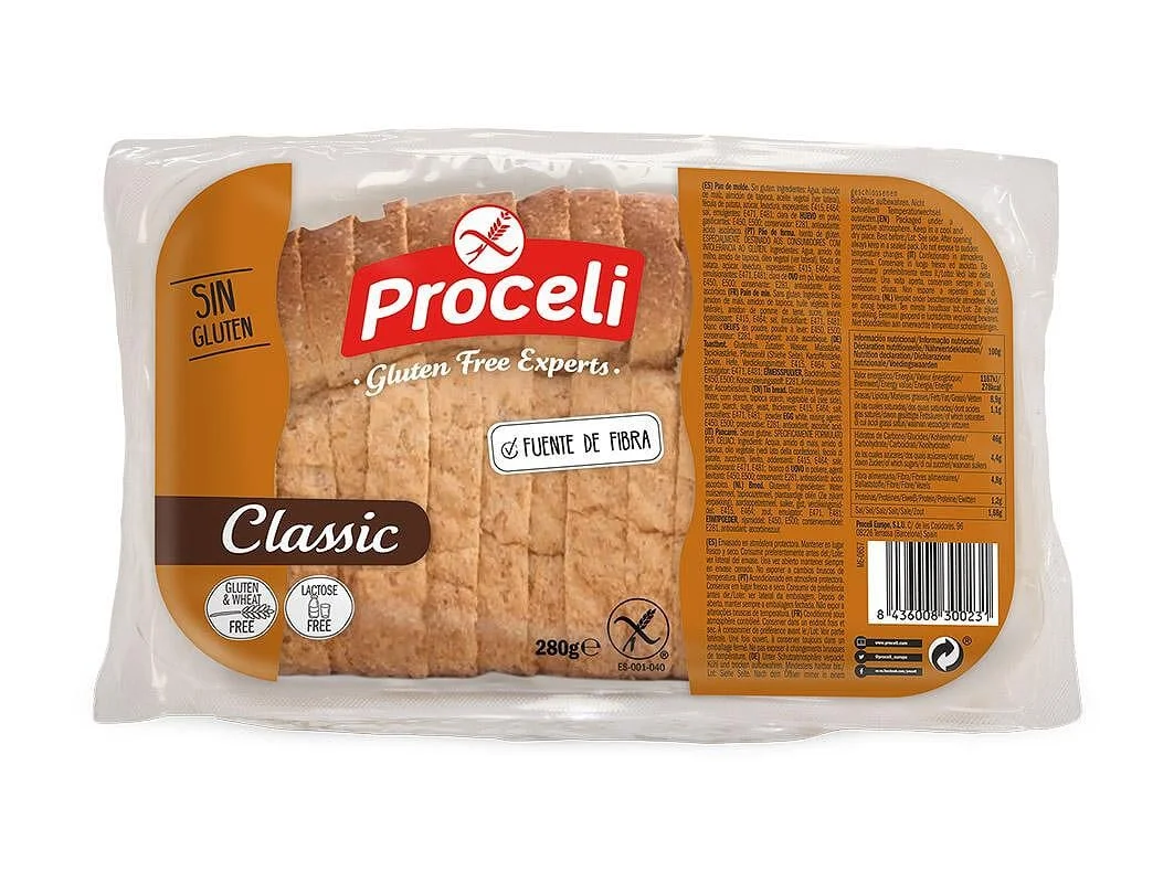 Хляб тостерен  без глутен,без лактоза 0,280 Proceli