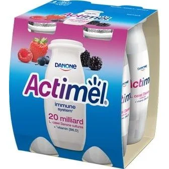 Млечна напитка с вкус на горски плодове 4 x 0,100 Actimel