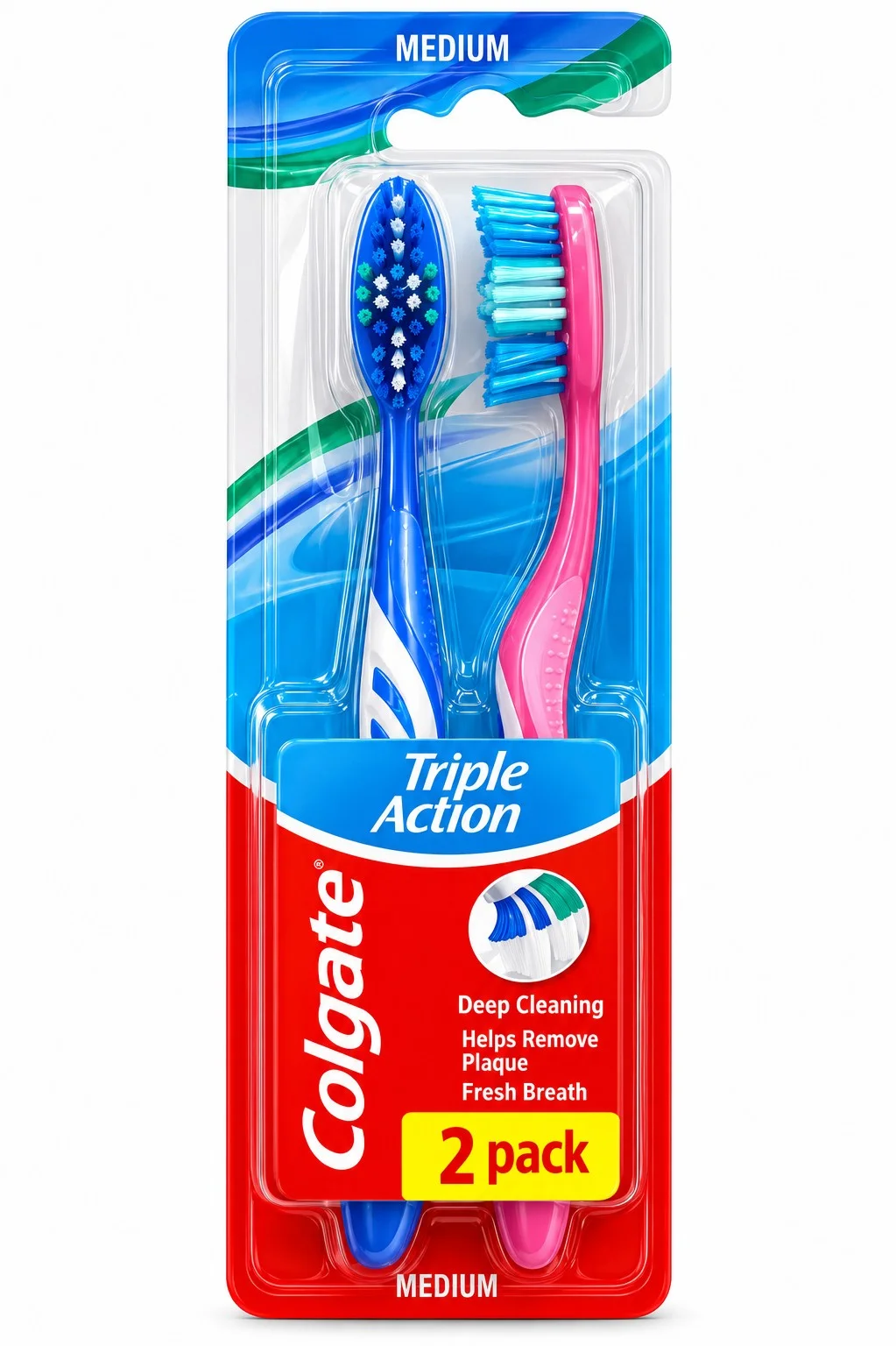 Четка за зъби Колгейт Triple Action 2 бр.