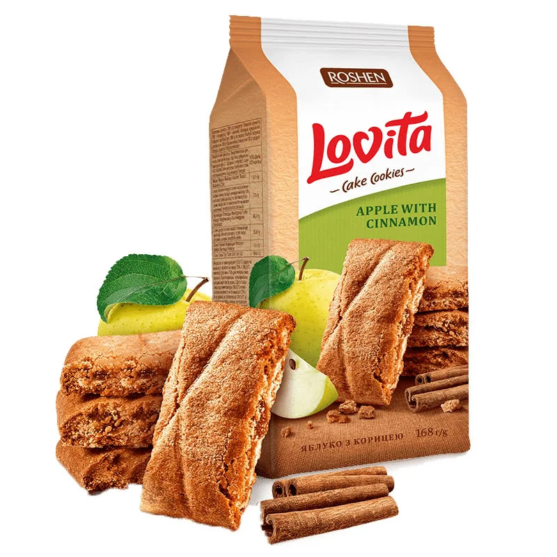 Бисквити Lovita с ябълка и канела 0,168 Roshen