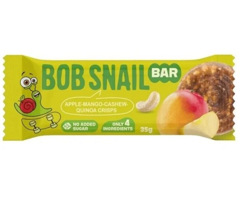 Плодов бар BOB Snail 0,035 киноа, ябълка, манго, кашу