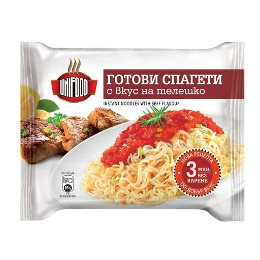 Унифуд готови спагети 0,070 с вкус на телешко