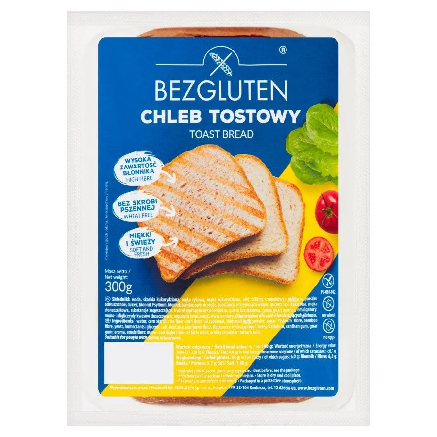 Бял хляб за тостер без глутен 0,300 Bezgluten