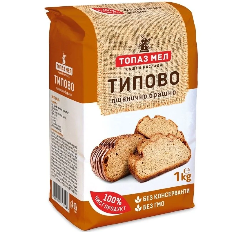 Брашно ТОПАЗ МЕЛ типово 1 кг.