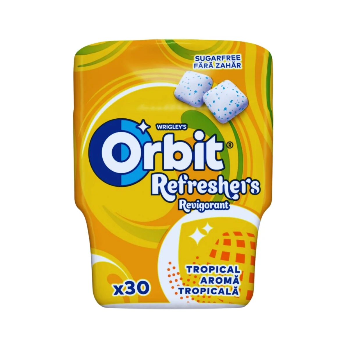 Дъвка Орбит Refreshers Tropical бутилка 30 бр