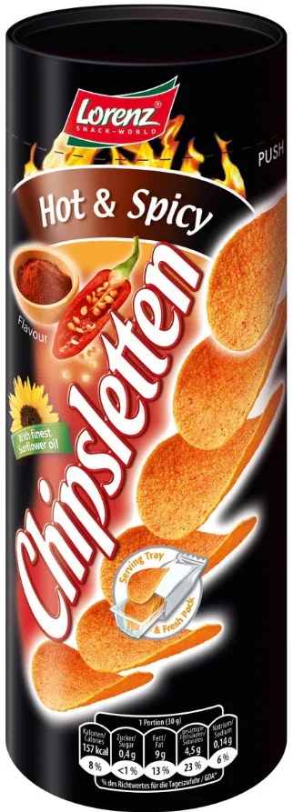 Чипслетен Hot & Spicy 0,100 кутия