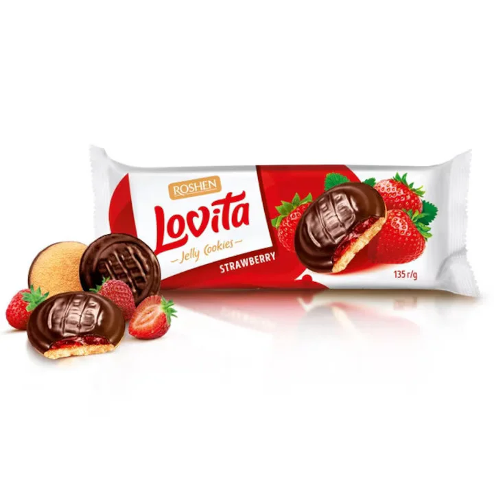 Бисквити Lovita Jelly с ягода 0,135 Roshen