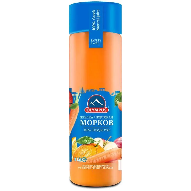 OLYMPUS Натурален Сок морков, ябълка и портокал 1л.