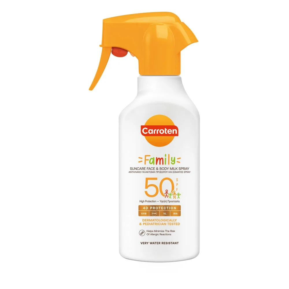 Каротен слънцезащитно мляко Family тригър SPF50 0,270